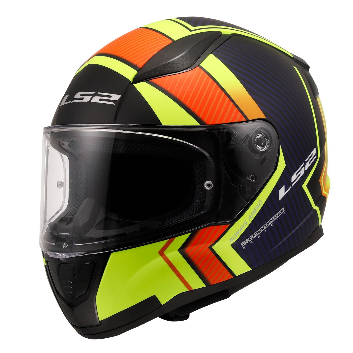 LS2 RAPID 2 / Ekstra Mat Neon Sarı-Navy Mavi Motosiklet Kaskı – Full Face, Güvenli & Konforlu Tasarım