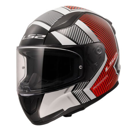 LS2 RAPID 2 / Ekstra Beyaz-Kırmızı Motosiklet Kaskı – Full Face, Güvenli & Konforlu Tasarım