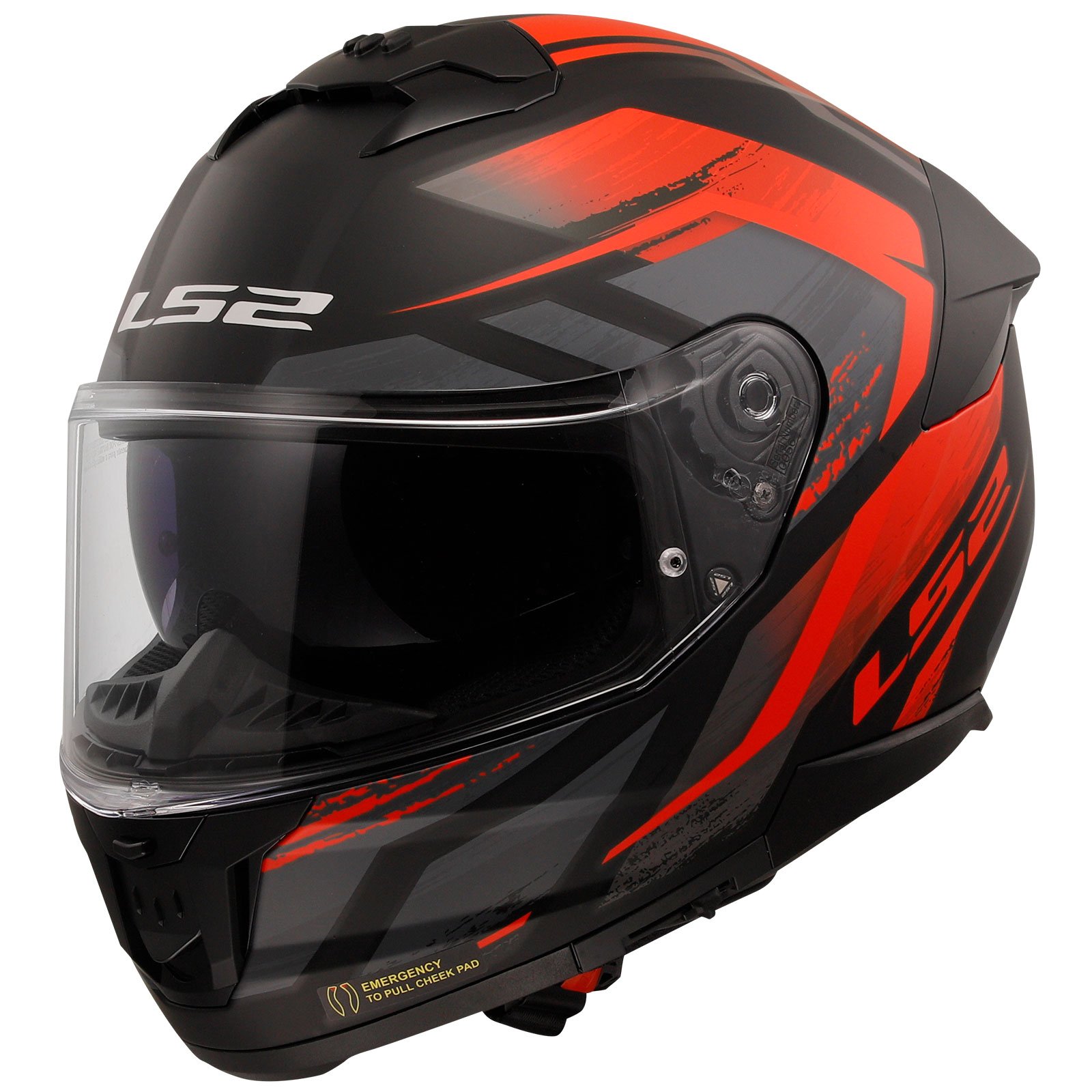 LS2 STREAM 2 / Fury Mat-Gri-Kırmızı Siyah Motosiklet Kaskı – Full Face, Güvenli & Konforlu Tasarım
