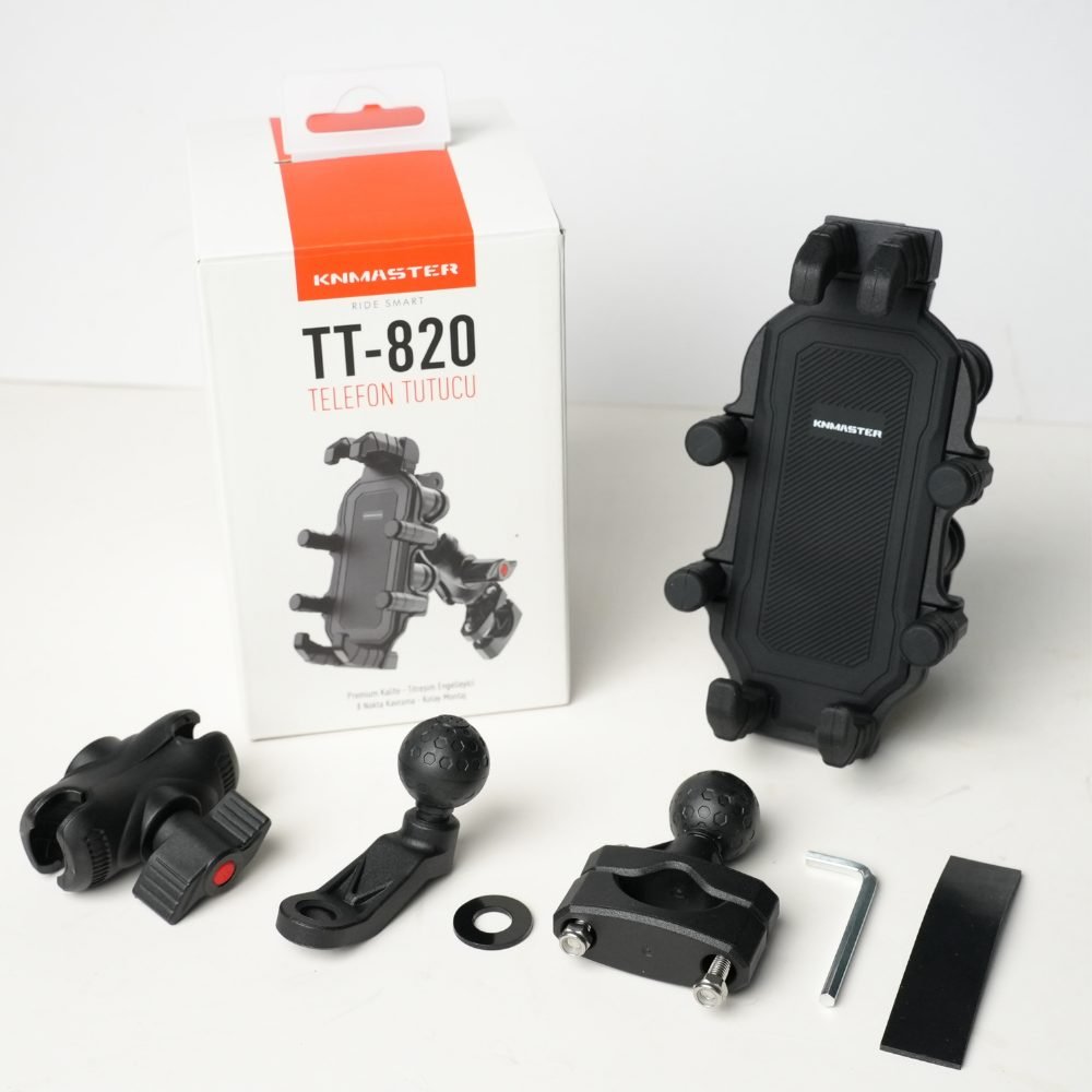 KNMASTER TT820 Titreşim Önleyicili Motosiklet Telefon Tutucu (Kamera Bağlantılı) - Görsel 5