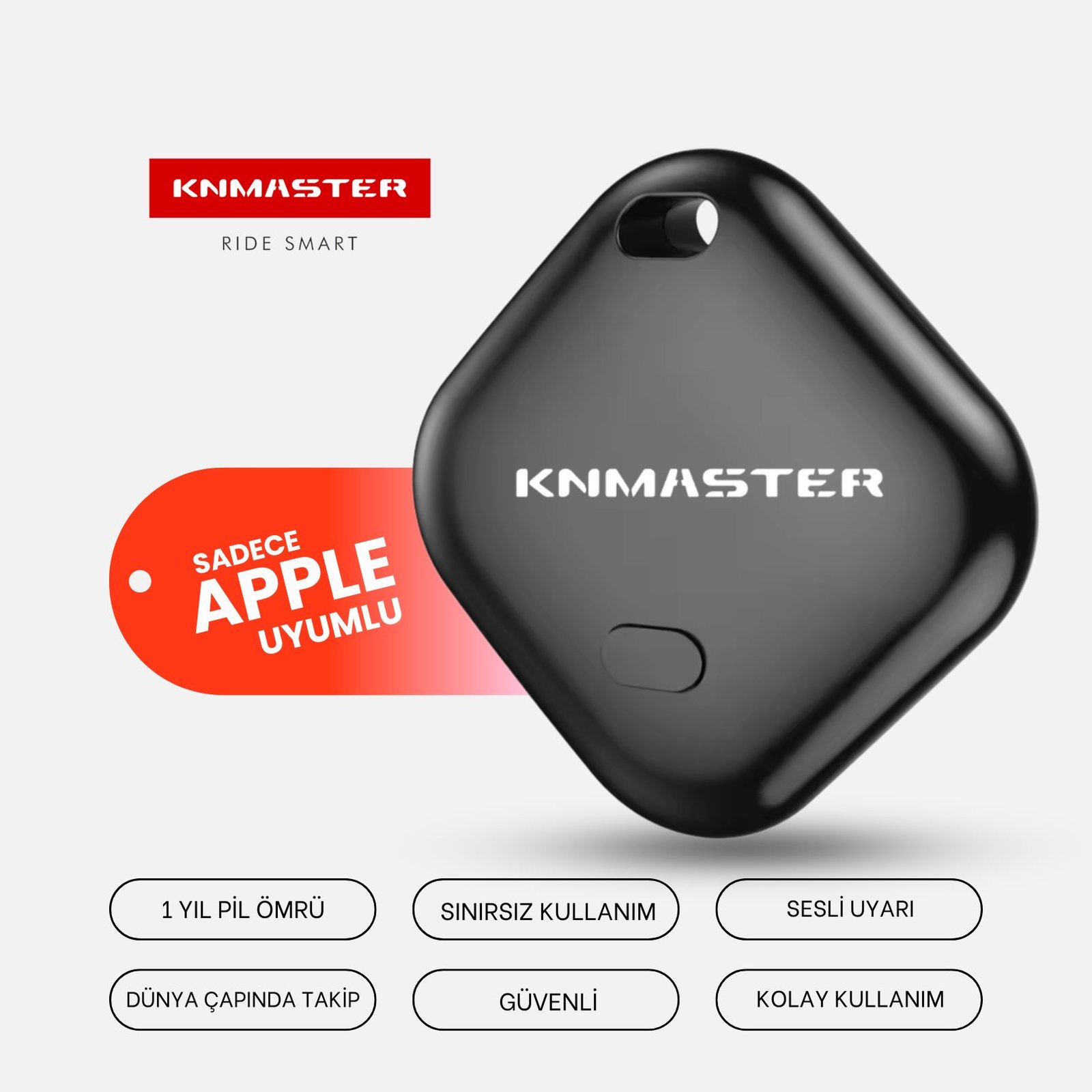 KNMASTER KNTAG 1 – 4’lü Paket Akıllı Takip Cihazı - Görsel 3