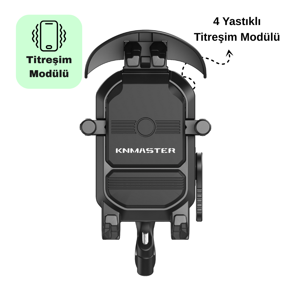 KNMASTER TT830 Titreşim Önleyicili Motosiklet Telefon Tutucu (Kamera Bağlantılı) - Görsel 3