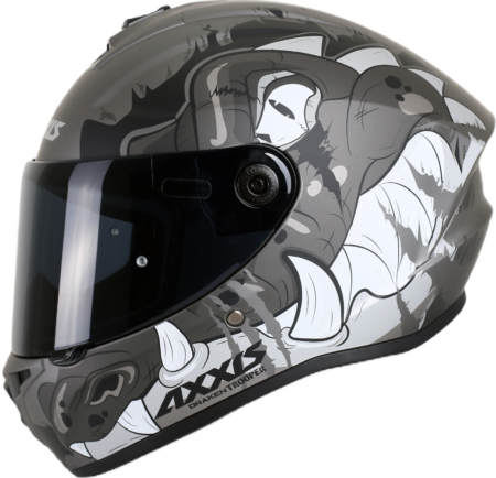 Draken S Trooper D2 / Mat Gri Full Face Motosiklet Kaskı - İntercom Uyumlu, DOT VE ECE 22.06
