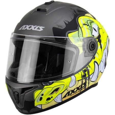 Draken S Trooper D3 / Mat Flu Sarı Full Face Motosiklet Kaskı - İntercom Uyumlu, DOT VE ECE 22.06