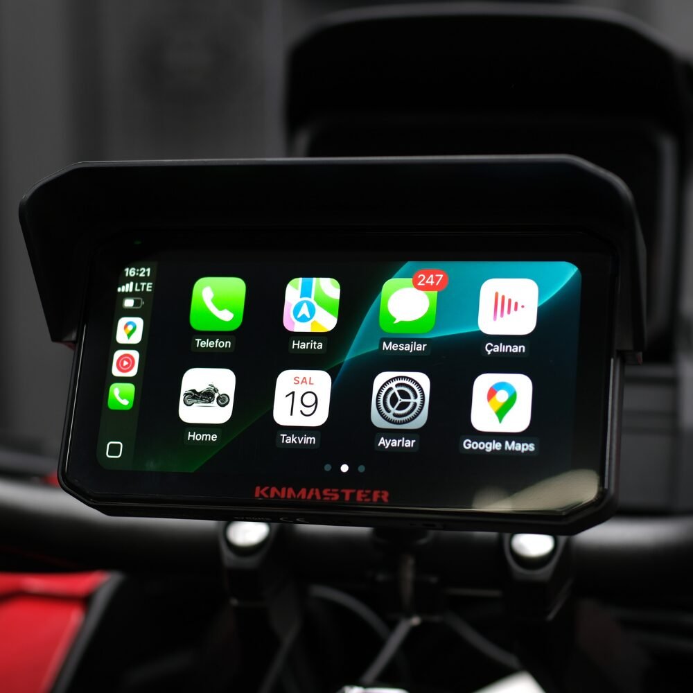 KNMASTER MOTOPLAY 1000 – 6.25” Kablosuz CarPlay & Android Auto Destekli Motosiklet Multimedya Ekranı - Görsel 10