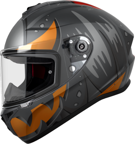 Draken S Pumpkin B4 / Fosfor Turuncu Full Face Motosiklet Kaskı - İntercom Uyumlu, DOT VE ECE 22.06